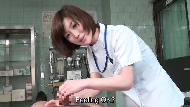 Japanese Doctor Gives Handjob While Patient Watches Subtitled Action Live
