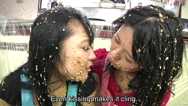 Intimate Subtitled Natto Lesbian Adventures in Extreme Sploshing Fun