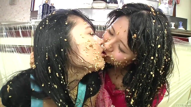 Intimate Subtitled Natto Lesbian Adventures in Extreme Sploshing Fun