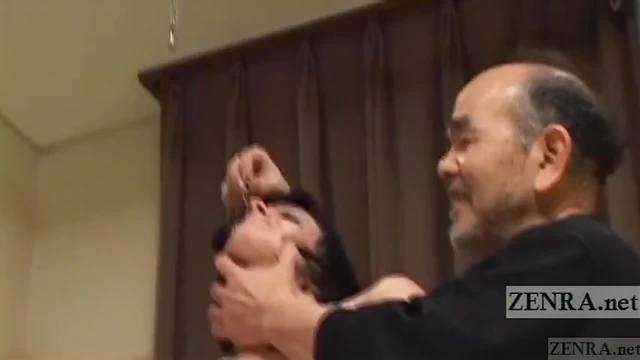 Subtitled CMNF Japanese Nose Play: Elise Graves' Extreme BDSM Action