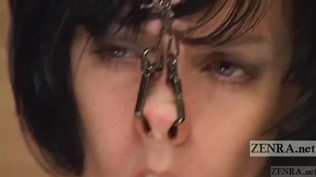 Subtitled CMNF Japanese Nose Play: Elise Graves' Extreme BDSM Action