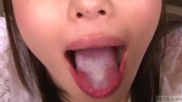 Japanese Gokkun Cum in Mouth with Subtitles Starring Ayu Sakurai