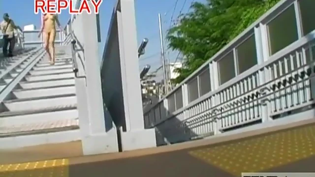 Busty Subtitled Japanese Public Nudist Takes Seductive Walk In Nature