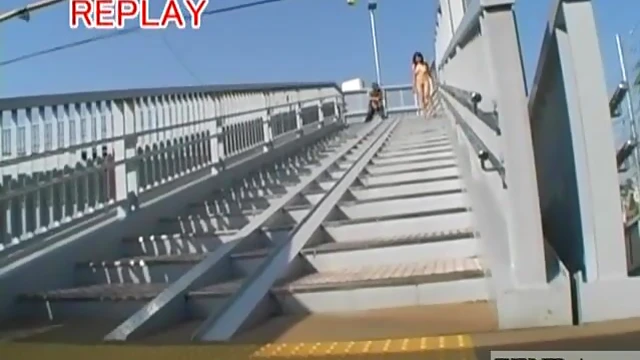 Busty Subtitled Japanese Public Nudist Takes Seductive Walk In Nature