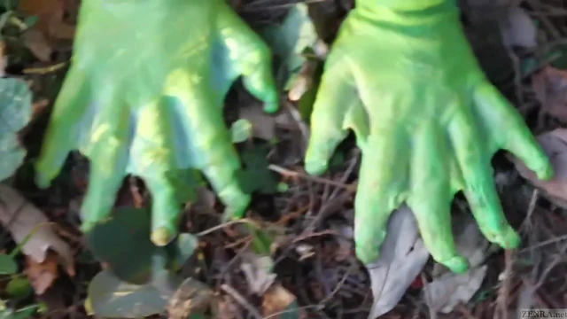 Naked Japanese Woman Frolicking Wetly in Swampy Pleasure