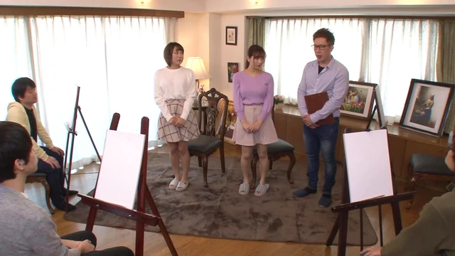 Innocent Drawing Model Gets So Turned On She Can't Stop Cumming After Seductive Stares