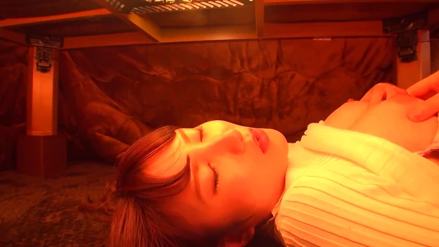 Forbidden Pleasures: Innocent Girl Silently Twists In Bed Under Mischievous Touches