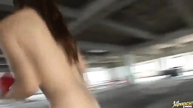 Excited Naked Japanese Girls Chase Each Other Around City Streets
