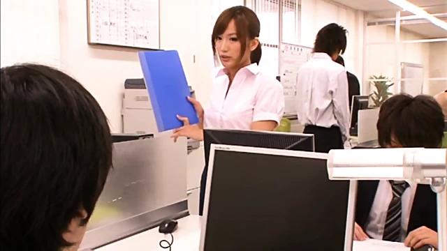 Seductive Asian Milf Sparks Desire Getting Fucked In The Office Desk