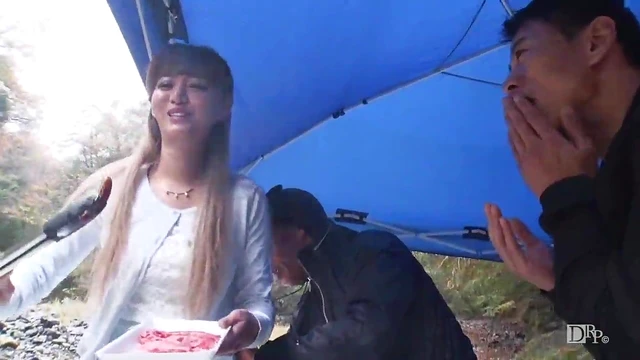 Sexy Midsummer BBQ Bash - Nozomi Aso's Skirt Gets All Roughed Up Live