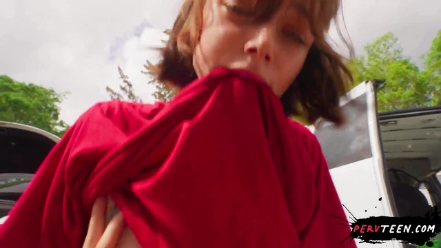 18yo Perv Teen Caught Fucking in Public Won't Stop Her Lustful Act!