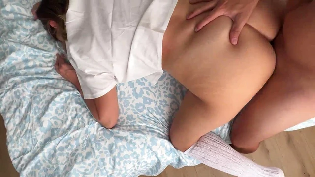 Naughty Step Dad Finger-Fucks My Tight Teen Pussy Every Time I Get Home from Studying.