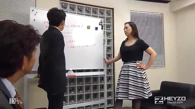 Seductive President Yurie Craves Subordinate's Spear for Passionate Encounter