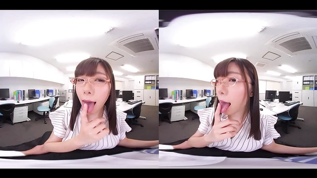 Secret Office VR Love Scene: Creampie with Narusawa During Sneaky Lunch Hour Pleasure