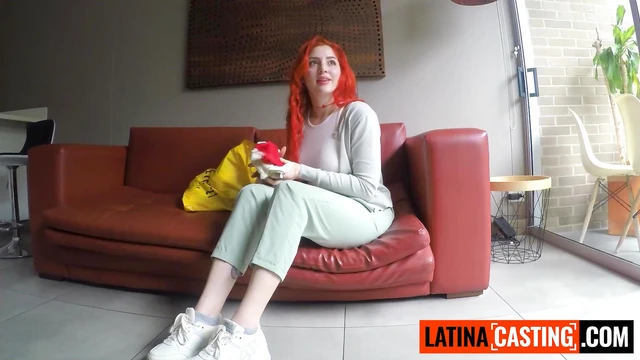 Sizzling Hot Redhead Latina Pussy Fucked Hard During Fake Audition Shoot