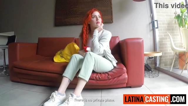 Sizzling Hot Redhead Latina Pussy Fucked Hard During Fake Audition Shoot