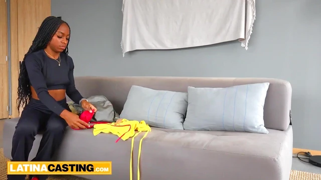 Hot Black Latina Gets Fucked Hard by Big Cock in Casting Session