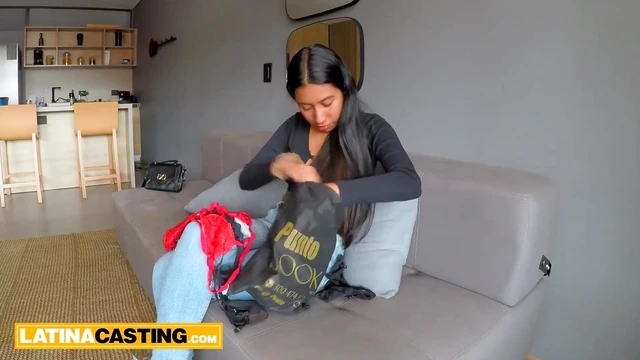 Seductive Brunette Latina College Student Awaits Her Thick Cock Reward