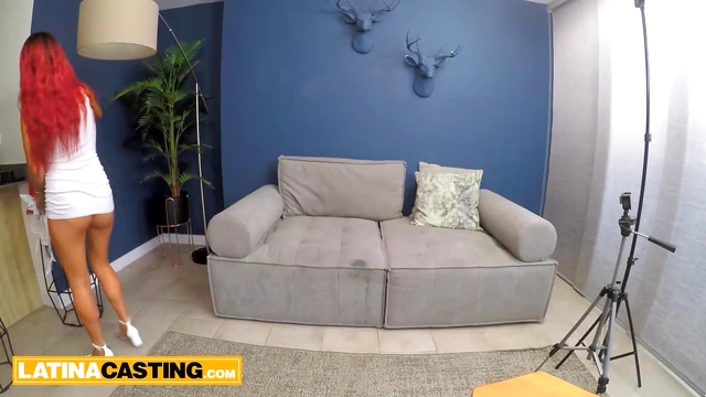 Sizzling Latina Auditions The Little Mermaid Gets Nailed Hard On Couch