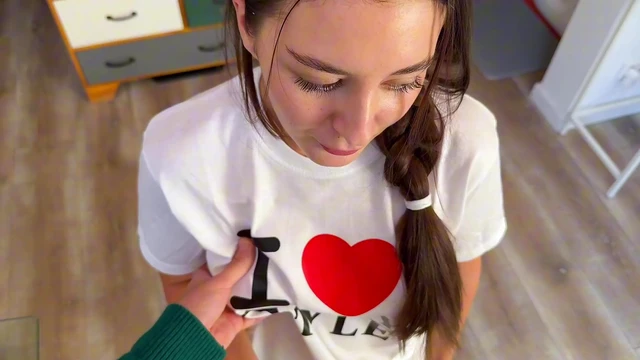 Step Sister Tempts Me In 'Doggy' Tee For Hot Missionary Sex & Deep Cums Inside