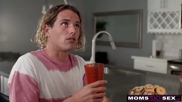 Curious Stepmom Tries Neighbor Boy's Enormous Cock For Comparison