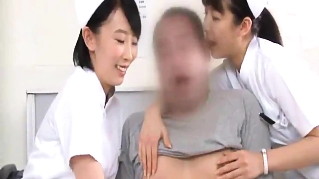 Kinky Japanese Nurses Give Handjob To Lucky Patient Before More Fun Begins