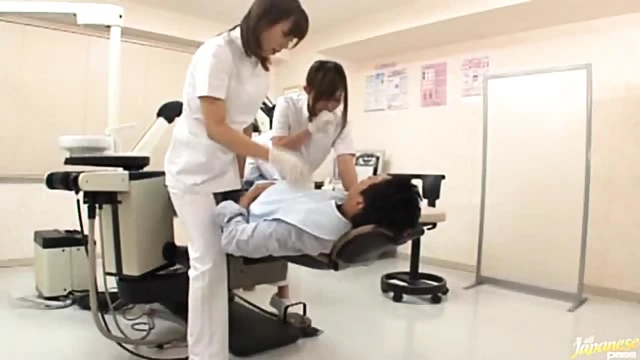 Horny Asian Dentist & Assistant Seduce Patient For Steamy Clinic Sex