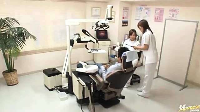 Horny Asian Dentist & Assistant Seduce Patient For Steamy Clinic Sex