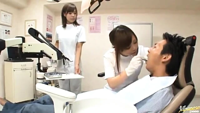 Horny Asian Dentist & Assistant Seduce Patient For Steamy Clinic Sex