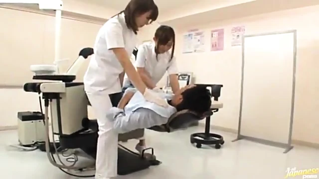 Horny Asian Dentist & Assistant Seduce Patient For Steamy Clinic Sex