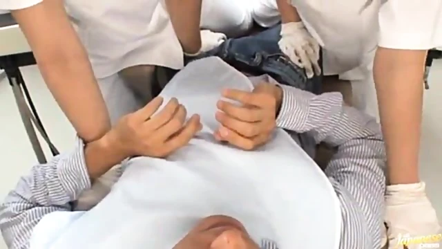 Horny Asian Dentist & Assistant Seduce Patient For Steamy Clinic Sex