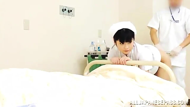 Hot Japanese Nurse Gets Fucked By Two Dudes In Hospital Room
