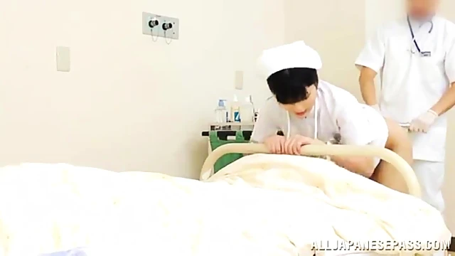 Hot Japanese Nurse Gets Fucked By Two Dudes In Hospital Room