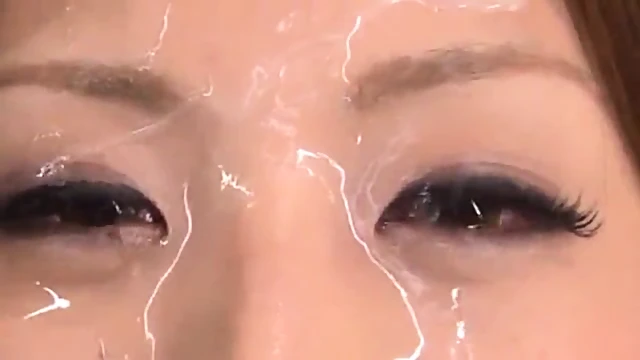 Hina Gets Fully Covered In Bukkake Orgasmic Action