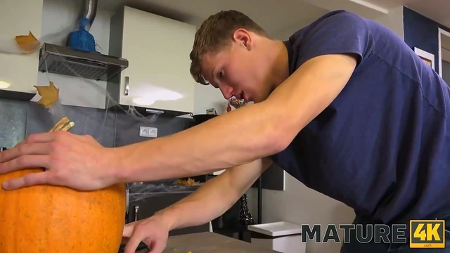 Sensual Honey Enjoys Pumpkin Themed Naughty Pleasure Play Date Night