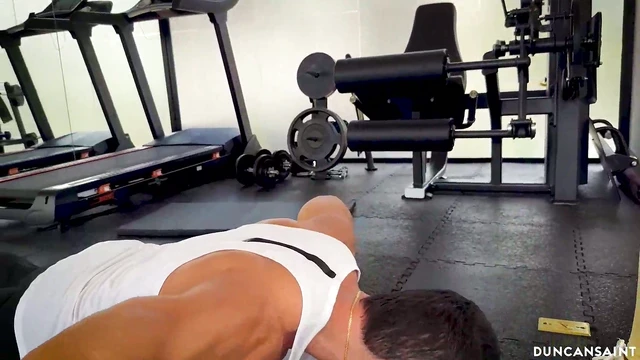 I didn't know she was a squirter, good thing the gym was empty