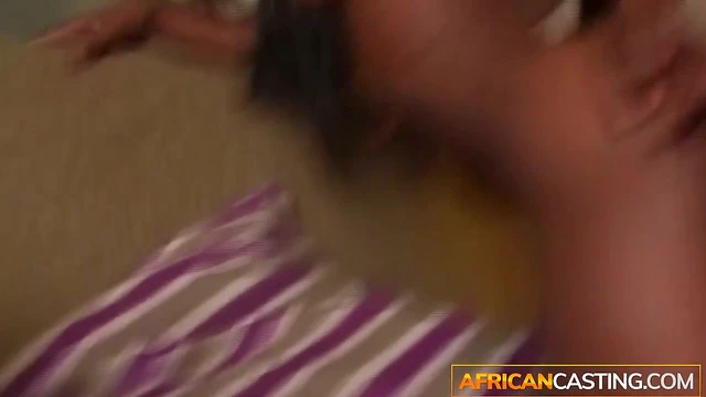 Passionate African Bombshell Takes Bidet Shower Before Hot Audition Sex