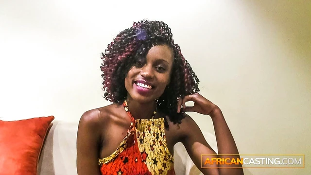 Hot Sensual Miss Gets Real African Casting Action Live On Camera