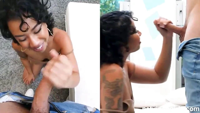 Tattooed Shaggy Ameena NVG Gets Wildly Fucked by Hot Net Guy