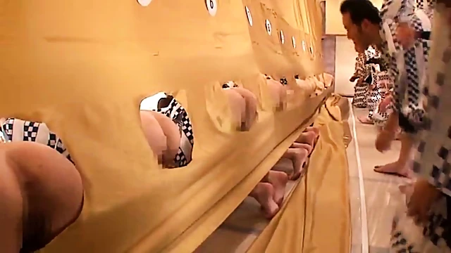 Japanese Gloryhole Orgy, Cock Sucking & Pussy Fucking Extravaganza