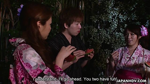 Hungry Girl Devours Juicy Melon Before Taking On A Massive Cock