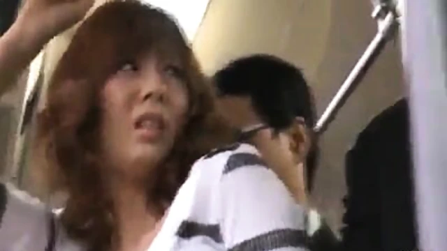 Sneaky Pervert Lifts Hot Asian Babe’s Mini-Dress On Busy Bus Ride