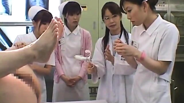 Naughty Nurses Stroke Patient's Dick Till He Cum Hardly Stops