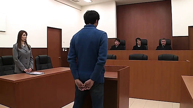 Seductive Lawyer Fingers Pussy During Court Hearing For Pleasure