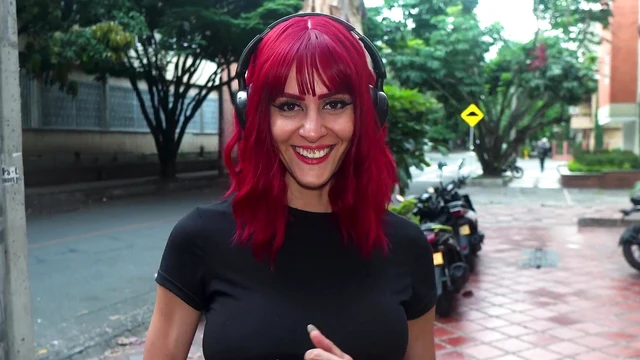 Melina Lust's Purple Hair Hides Her Wet Pussy Ready For Deep Fuckings