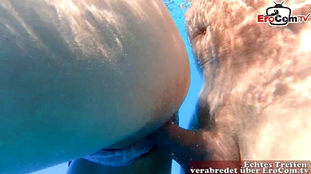 Excited Latina Tourist Teen Dives into Underwater Outdoor Sex Adventure