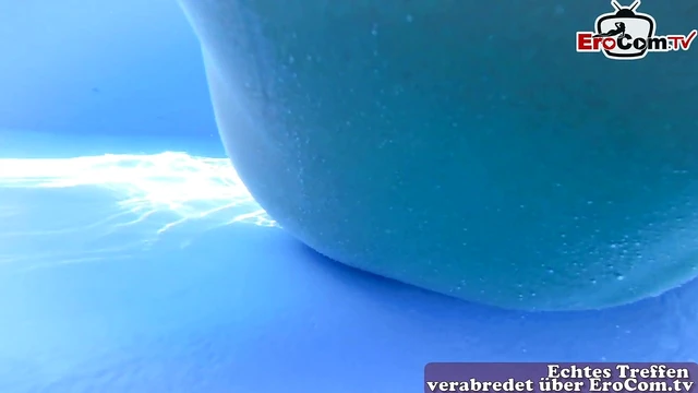 Excited Latina Tourist Teen Dives into Underwater Outdoor Sex Adventure