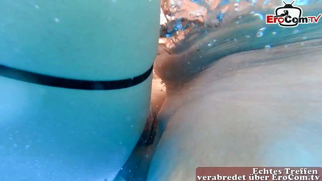 Excited Latina Tourist Teen Dives into Underwater Outdoor Sex Adventure