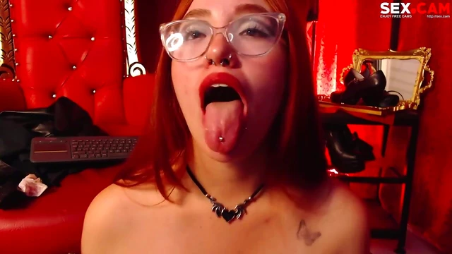 Redhead With Pierced Nipples Masturbates Her Clit Solo Seductively