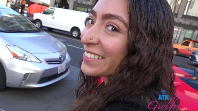 Hot Brunette Amber Summer Gets Naughty Outdoors Publicly With Her Guy